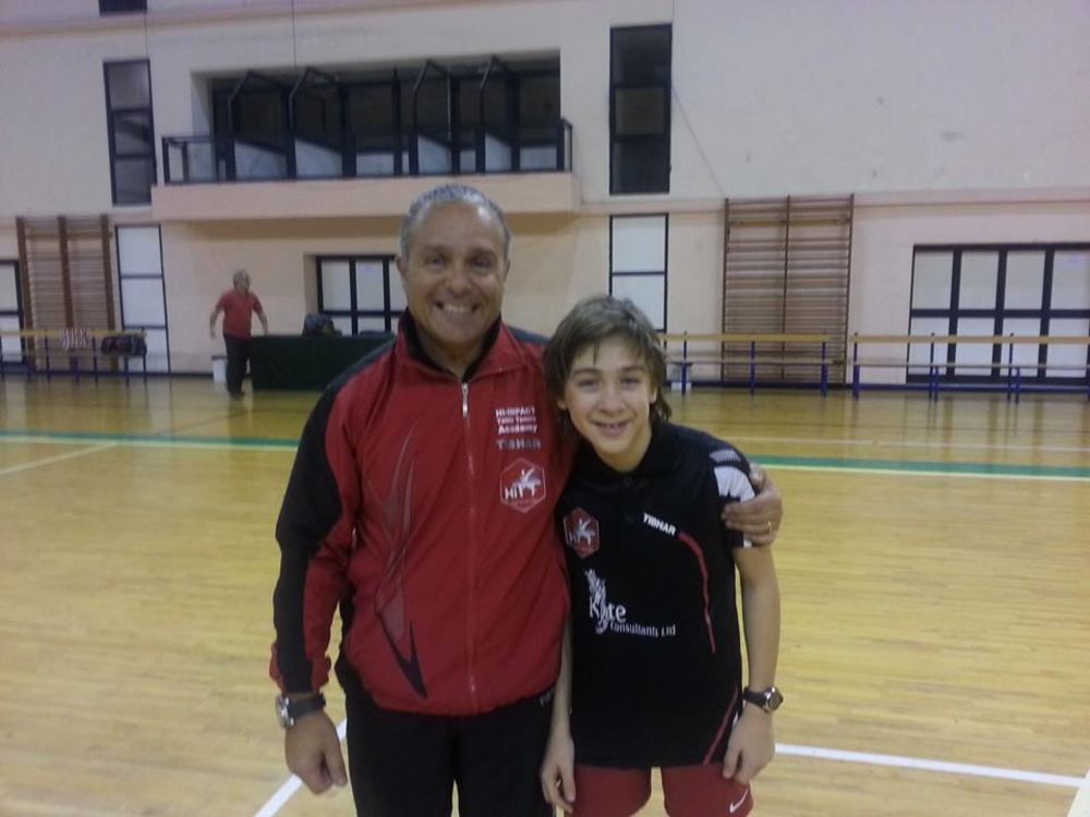 HiTT Academy Head Coach Mario Genovese together with Isaac Cilia Attard
