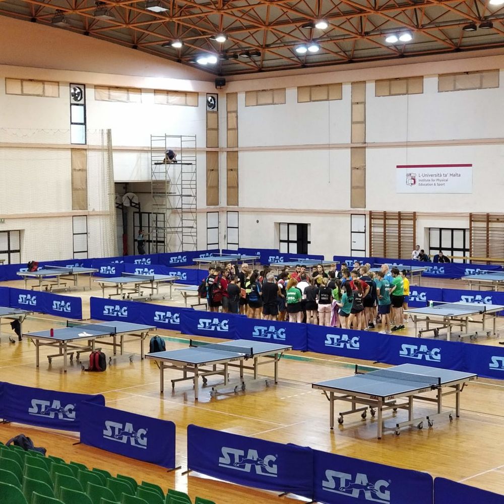 Players during the training camp – 1st Malta International Table Tennis Tournament in history