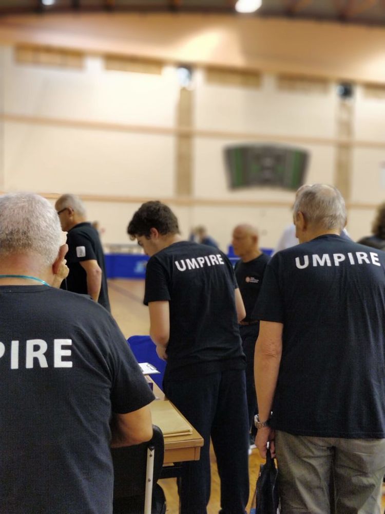 Volunteer Umpires during the 1st Malta International Table Tennis Tournament in history